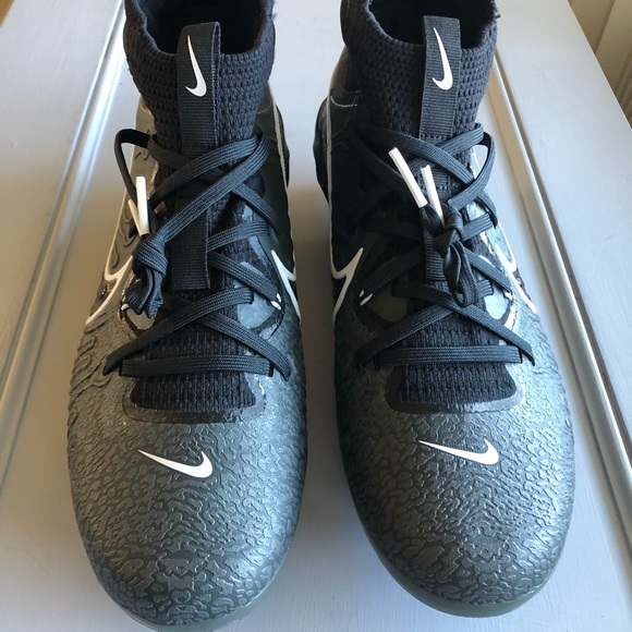 Nike Alpha Huarache NXT Mid Metal Baseball Cleats Black - Picture 5 of 7